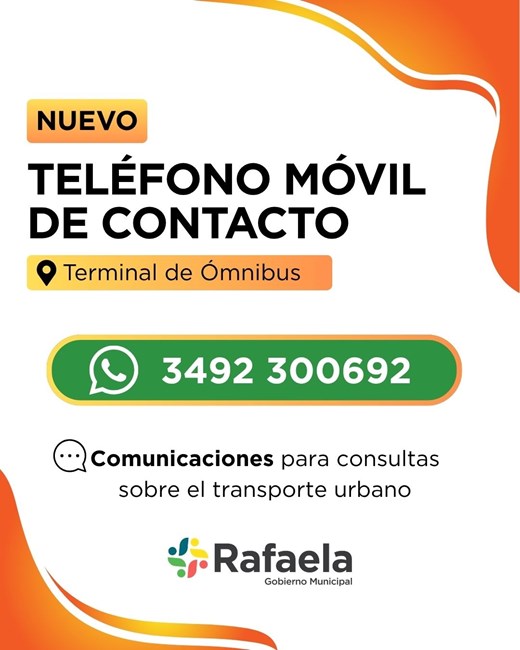 El Municipio recuerda el número de contacto para consultas sobre transporte urbano
