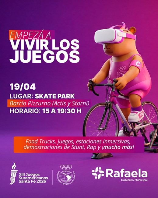 «Empezá a vivir los Juegos»: jornada abierta en el Skate Park de barrio Pizzurno
