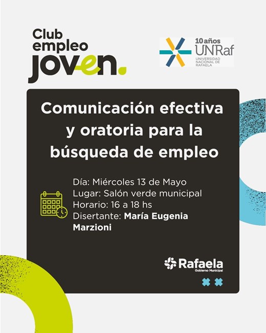 Nueva charla del Club de Empleo Joven sobre comunicación efectiva y oratoria para la búsqueda de empleo