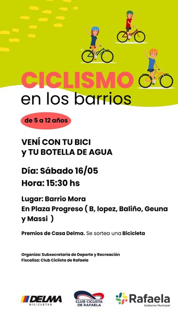 «Ciclismo en los Barrios»: deporte, formación y encuentro en barrio Mora