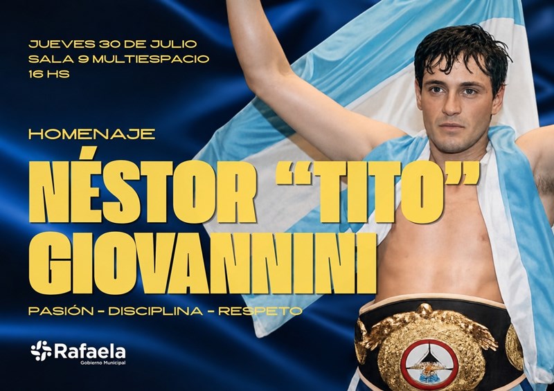 Rafaela homenajeará a Néstor «Tito» Giovannini con una entrevista pública sobre su trayectoria deportiva