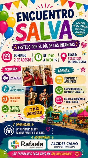 Encuentro Salva propone un festejo por el Día de las Infancias
