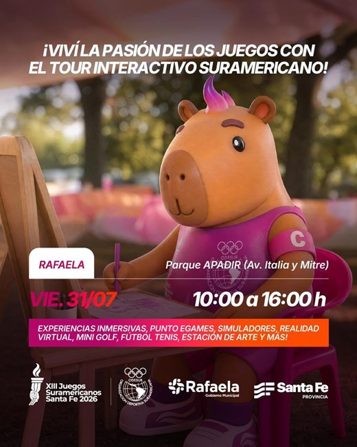 Rafaela vivirá la pasión de los Juegos Suramericanos con un tour interactivo en el Parque APADIR