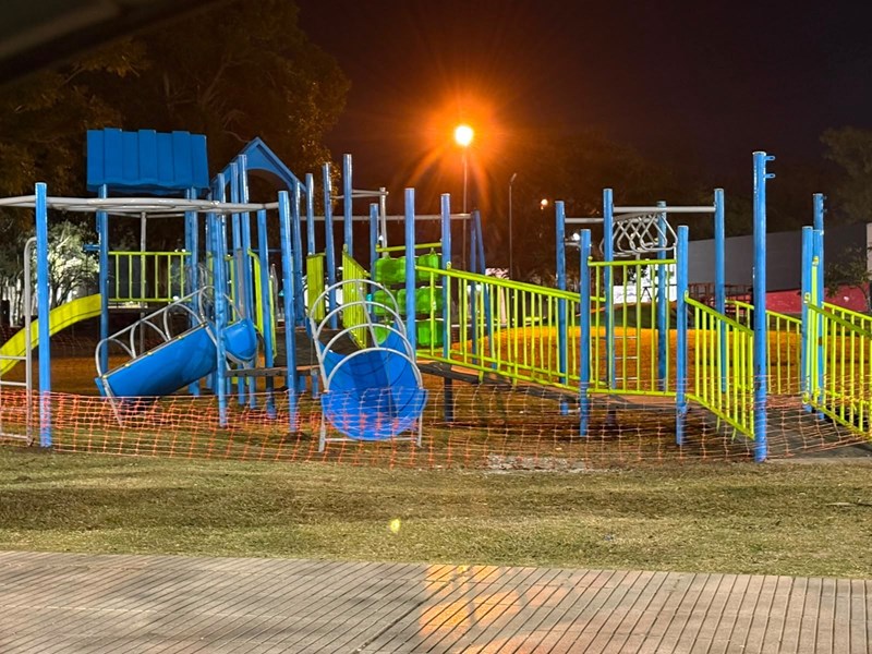 El espacio verde de APADIR ya cuenta con nuevos juegos y equipamiento