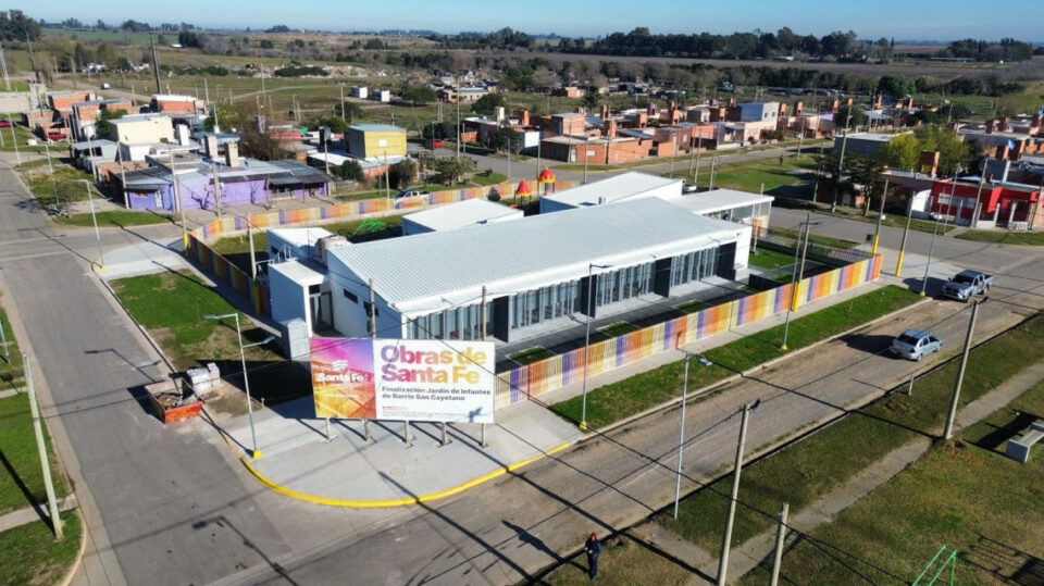 El Gobierno de Pullaro finalizó el nuevo Jardín de Infantes de barrio San Cayetano en Villa Constitución