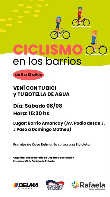 «Ciclismo en los Barrios»: deporte, formación y encuentro en barrio Amancay