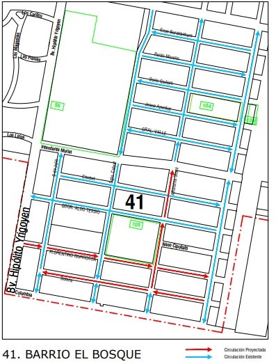 Se actualiza el sentido de circulación en tres calles de barrio El Bosque
