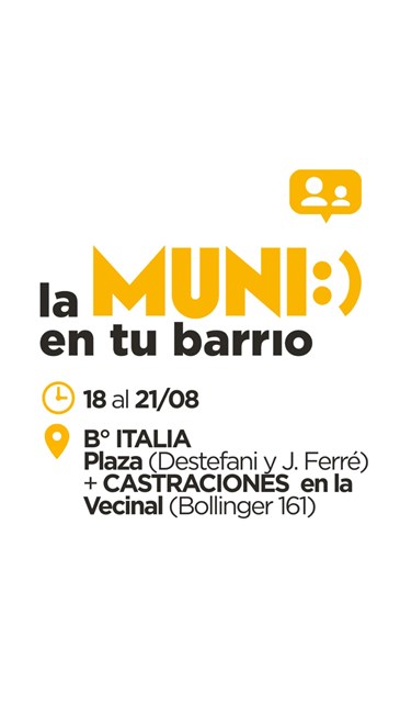 La Muni en tu Barrio se traslada al Italia