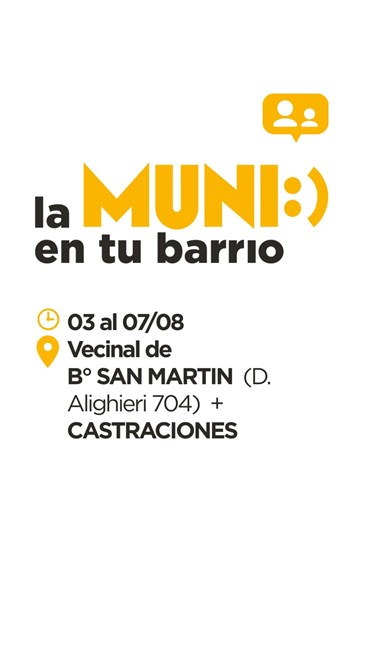 La Muni en tu Barrio se traslada al San Martín