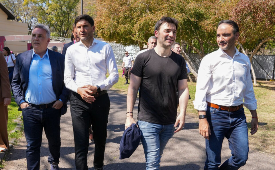 Juegos Suramericanos: Pullaro recorrió junto a Llaryora, Valdés y Torres instalaciones deportivas y el predio del Fan Fest en Rosario