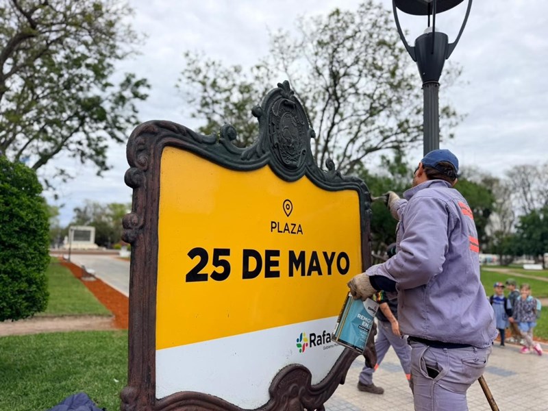 La Plaza 25 de Mayo, un espacio renovado que ya disfruta la comunidad
